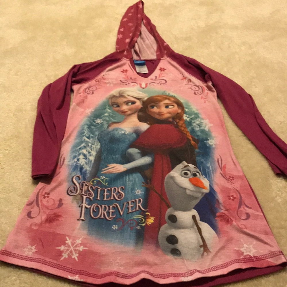 Girls Frozen hooded pajamas